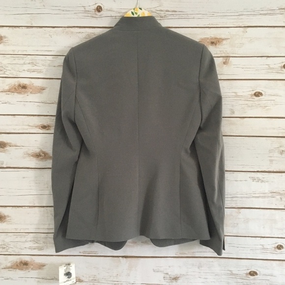 NWT Anne Klein Gray One Button Blazer Jacket Sz 0 - Picture 7 of 7